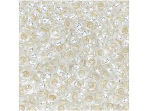 TOHO Demi Round Bead 8/0 Silver-Lined Crystal PermaFinish approx. 7.4g Tube TOHO Demi Round Bead 8/0 Silver-Lined Crystal PermaFinish approx. 7.4g Tube
