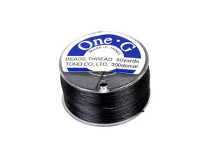 TOHO One-G Beading Thread Black 50 Yard Spool TOHO One-G Beading Thread Black 50 Yard Spool