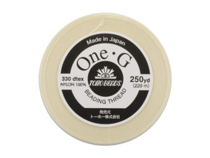 TOHO One-G Beading Thread Cream 250 Yard Spool