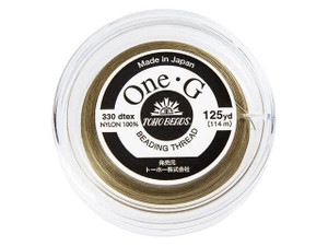 TOHO One-G Beading Thread Sand Ash 125-Yard Spool TOHO One-G Beading Thread Sand Ash 125-Yard Spool