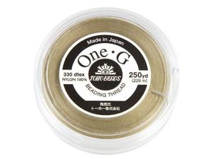 TOHO One-G Beading Thread Sand Ash 250 Yard Spool TOHO One-G Beading Thread Sand Ash 250 Yard Spool