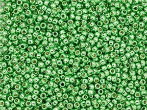 TOHO Round Bead 11/0 PermaFinish Galvanized Green Apple 2.5-Inch Tube TOHO Round Bead 11/0 PermaFinish Galvanized Green Apple 2.5-Inch Tube