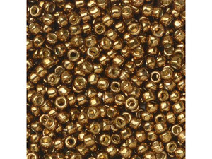 TOHO Round Bead 11/0 PermaFinish Galvanized Medal Bronze 2.5-Inch Tube