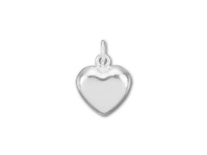 Silver-Filled 925/10 Puffed Heart Charm Silver-Filled 925/10 Puffed Heart Charm