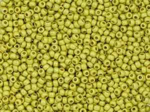 TOHO Round Bead 11/0 PermaFinish Matte Galvanized Yellow Gold 2.5-Inch Tube