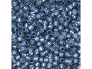 TOHO Round Bead 11/0 PermaFinish Silver-Lined Milky Montana Blue 2.5-Inch Tube TOHO Round Bead 11/0 PermaFinish Silver-Lined Milky Montana Blue 2.5-Inch Tube
