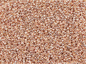TOHO Round Bead 15/0 PermaFinish Galvanized Sweet Blush 2.5-Inch Tube