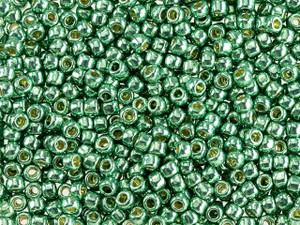 TOHO Round Bead 8/0 PermaFinish Galvanized Jade Green 2.5-Inch Tube TOHO Round Bead 8/0 PermaFinish Galvanized Jade Green 2.5-Inch Tube