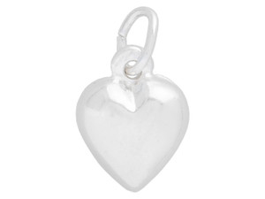Silver-Filled 925/10 Small Puffed Heart Charm Silver-Filled 925/10 Small Puffed Heart Charm