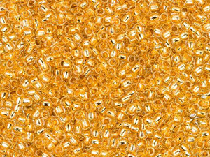 TOHO Takumi Large-Hole Round 11/0 Bead - 24K Gold-Lined Crystal 2.5-Inch Tube TOHO Takumi Large-Hole Round 11/0 Bead - 24K Gold-Lined Crystal 2.5-Inch Tube