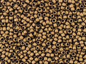 TOHO Takumi Large-Hole Round 11/0 Bead - Frosted Bronze, 2.5-Inch Tube TOHO Takumi Large-Hole Round 11/0 Bead - Frosted Bronze, 2.5-Inch Tube