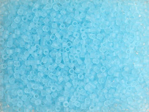 TOHO Treasure 11/0 Ceylon Frosted Aqua Seed Bead 2.5-Inch Tube TOHO Treasure 11/0 Ceylon Frosted Aqua Seed Bead 2.5-Inch Tube