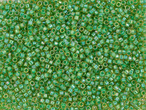 TOHO Treasure 11/0 Clover-Lined Lt Jonquil Rainbow Seed Bead 2.5-Inch Tube TOHO Treasure 11/0 Clover-Lined Lt Jonquil Rainbow Seed Bead 2.5-Inch Tube