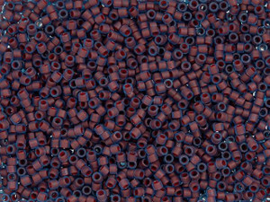 TOHO Treasure 11/0 Frosted Oxblood-Lined Aqua Seed Bead 2.5-Inch Tube TOHO Treasure 11/0 Frosted Oxblood-Lined Aqua Seed Bead 2.5-Inch Tube