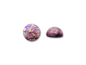 9mm Round Glass Cabochon - Amethyst Opal 9mm Round Glass Cabochon - Amethyst Opal