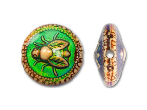 9x19mm Mirage Mood Honey-Bee Bead 9x19mm Mirage Mood Honey-Bee Bead