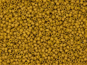 TOHO Treasure 11/0 Opaque Matte Yellow-Gold Rainbow Seed Bead 2.5-Inch Tube TOHO Treasure 11/0 Opaque Matte Yellow-Gold Rainbow Seed Bead 2.5-Inch Tube