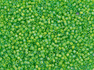 TOHO Treasure 11/0 Opaque Yellow-Lined Aqua Seed Bead 2.5-Inch Tube TOHO Treasure 11/0 Opaque Yellow-Lined Aqua Seed Bead 2.5-Inch Tube