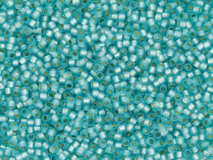 TOHO Treasure 11/0 PermaFinish Translucent Silver-Lined Aqua Seed Bead 2.5-Inch Tube TOHO Treasure 11/0 PermaFinish Translucent Silver-Lined Aqua Seed Bead 2.5-Inch Tube