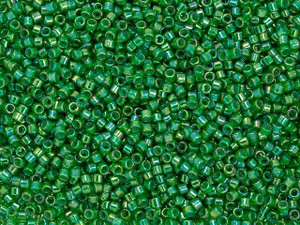 TOHO Treasure 11/0 Shamrock-Lined Peridot Rainbow Seed Bead 2.5-Inch Tube TOHO Treasure 11/0 Shamrock-Lined Peridot Rainbow Seed Bead 2.5-Inch Tube