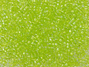 TOHO Treasure 11/0 Transparent Rainbow Lime Green Seed Bead 2.5-Inch Tube TOHO Treasure 11/0 Transparent Rainbow Lime Green Seed Bead 2.5-Inch Tube