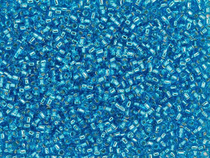 TOHO Treasure 11/0 Transparent Silver-Lined Dark Aquamarine Seed Bead 2.5-Inch Tube TOHO Treasure 11/0 Transparent Silver-Lined Dark Aquamarine Seed Bead 2.5-Inch Tube