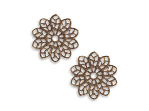 Vintaj Natural Brass 20.5mm Filigree Flower