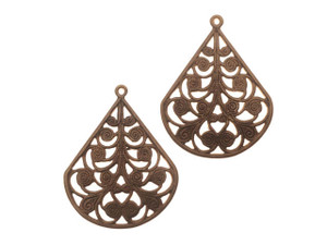 Vintaj Natural Brass Flourished Fan Filigree Chandelier