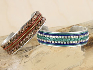 Leather and Cup Chain Channel Cuff Video Leather and Cup Chain Channel Cuff Video