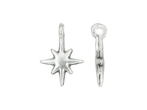 10 x 12mm Antique Silver-Plated Star Charm 10 x 12mm Antique Silver-Plated Star Charm