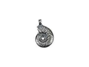 Anna Bronze Antique Silver Nautilus Shell Charm Anna Bronze Antique Silver Nautilus Shell Charm