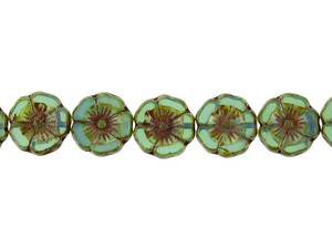 7mm Crystal clear flower bead caps Czech glass small floral beads 50Pc –  MayaHoney beads