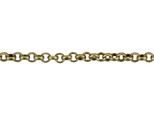 Antique Brass 2mm Petite Rollo Chain by the Foot