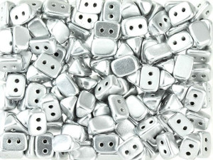 Czech Glass 6 x 4mm Matte - Metallic Dural Two-Hole Trios Bead 2.5-Inch Tube by Starman Czech Glass 6 x 4mm Matte - Metallic Dural Two-Hole Trios Bead 2.5-Inch Tube by Starman