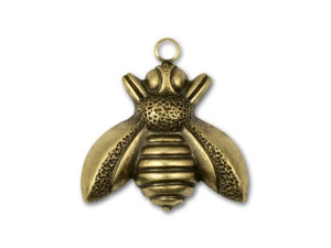 Antique Brass Bumble Bee Charm Antique Brass Bumble Bee Charm