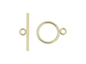 Gold-Filled 10mm Ring Wire Toggle Clasp Set