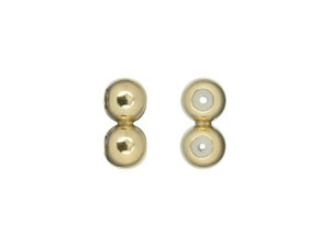 Gold-Filled 4mm 2-Row Spacer Bead with Silicone Grommet Gold-Filled 4mm 2-Row Spacer Bead with Silicone Grommet