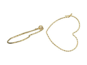 Gold-Filled Sparkle 23 x 25mm Heart Shape Beading Hoop (1 Pair) Gold-Filled Sparkle 23 x 25mm Heart Shape Beading Hoop (1 Pair)