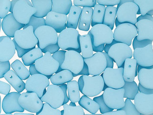 Matubo 2-Hole Bondeli Sky Blue Ginkgo Leaf Bead 2.5-Inch Tube Matubo 2-Hole Bondeli Sky Blue Ginkgo Leaf Bead 2.5-Inch Tube