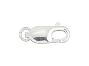 Sterling Silver 14mm Lobster Clasp with Ring Sterling Silver 14mm Lobster Clasp with Ring