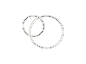 Sterling Silver 15mm and 10mm Interlocking Rings Sterling Silver 15mm and 10mm Interlocking Rings