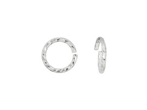 Sterling Silver 20 Gauge 5mm Sparkle Open Jump Ring Sterling Silver 20 Gauge 5mm Sparkle Open Jump Ring