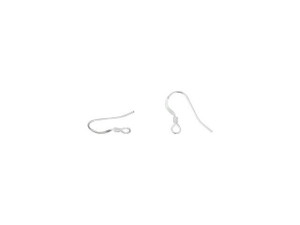 Sterling Silver 22 Gauge 9mm Flat Ear Wire with Coil (1 Pair) Sterling Silver 22 Gauge 9mm Flat Ear Wire with Coil (1 Pair)