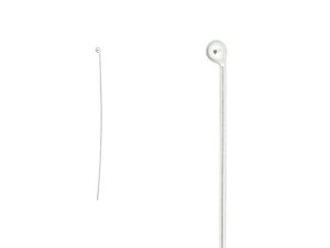 Sterling Silver 2-Inch 26 gauge Ball-End Head Pin with 1.2mm Ball Sterling Silver 2-Inch 26 gauge Ball-End Head Pin with 1.2mm Ball