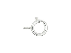 Sterling Silver Spring Ring Clasp 10mm with open loop