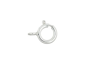 Sterling Silver 5.5mm Lightweight Spring Ring with Closed Ring Sterling Silver 5.5mm Lightweight Spring Ring with Closed Ring