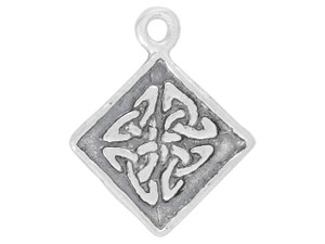 Artbeads Sterling Silver Celtic Knot Diamond Charm Artbeads Sterling Silver Celtic Knot Diamond Charm