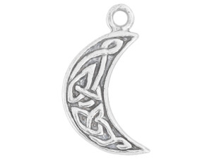 Artbeads Sterling Silver Celtic Knot Moon Double-Sided Charm Artbeads Sterling Silver Celtic Knot Moon Double-Sided Charm