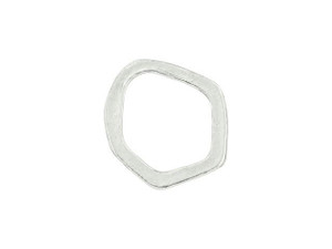 Sterling Silver Medium Organic Flat Round Link Sterling Silver Medium Organic Flat Round Link