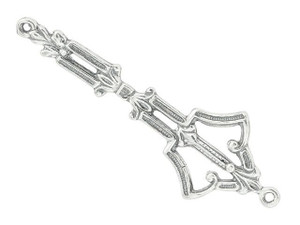 Sterling Silver Modern Deco Focal Link Sterling Silver Modern Deco Focal Link